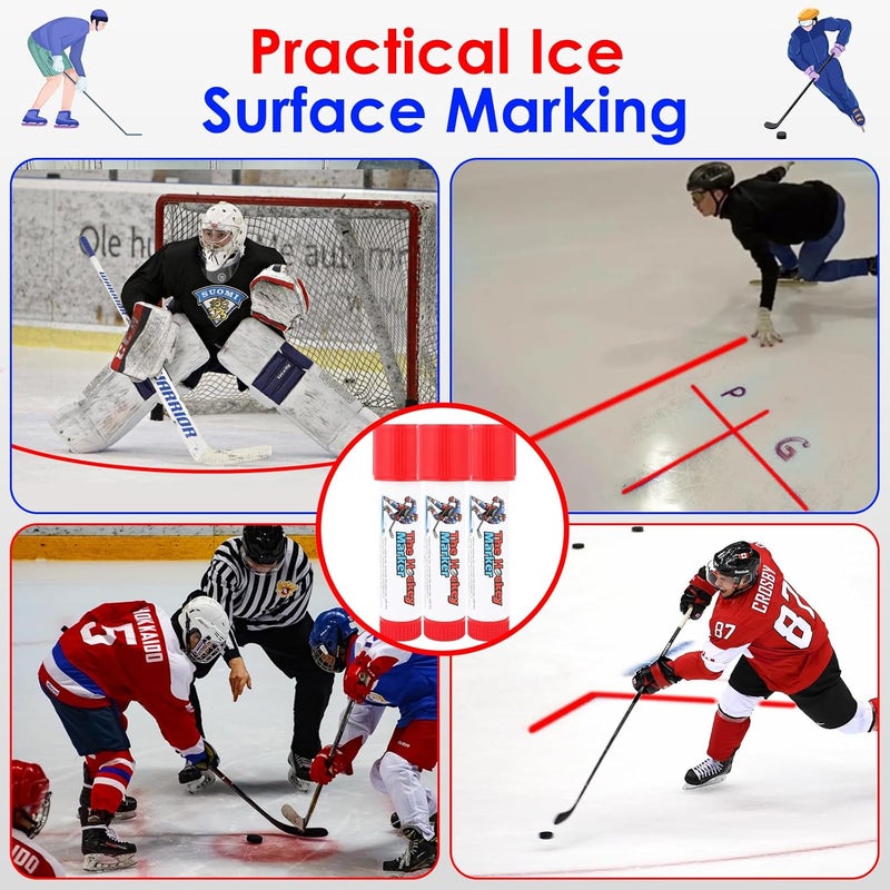 BiKontrun The Hockey Marker, Hockey Pucks Marking in Ice Hockey Training, Ice Hockey Accessories for Hockey Coach, Waterproof Oily Ice Markers for Hockey Rink, Good Helper for Ice Hockey Practice - Image 5